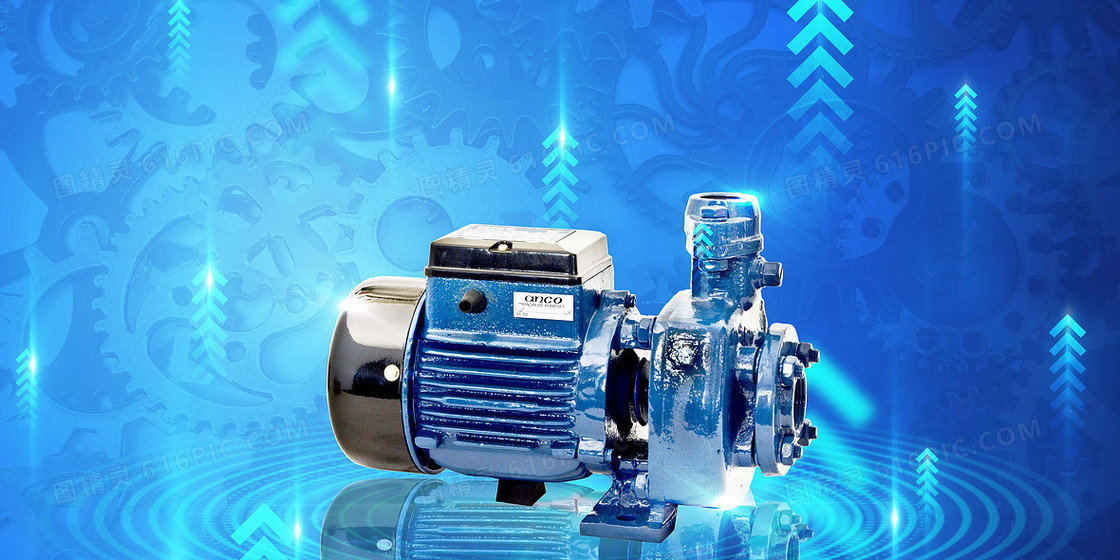 藍色科技工業(yè)機械產品攝影合成背景